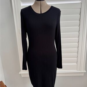 Bar III Classic Black Long Sleeve Dress